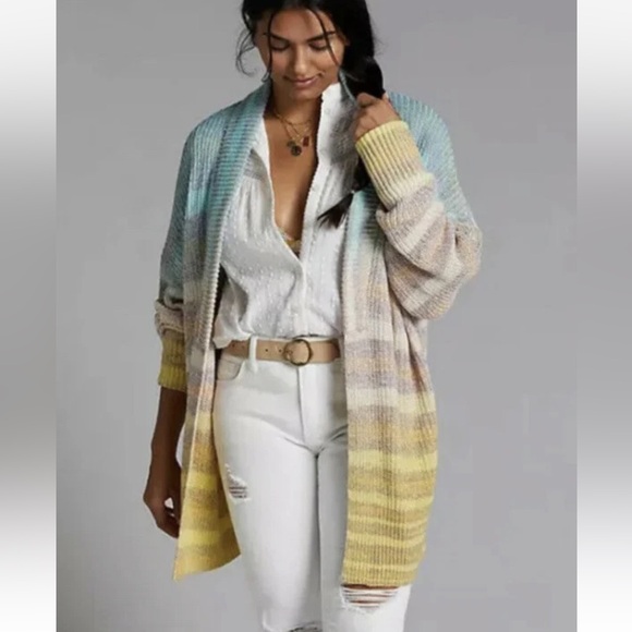 Pilcro Sweaters - Anthropologie Pilcro Space Dyed Open Front Cardigan Size Medium